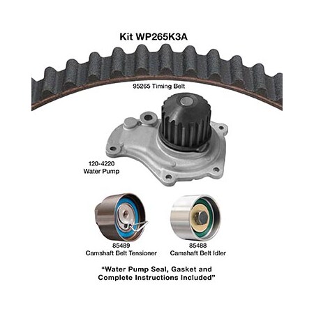 Dayco 97-02 Chry-Dodge-Jeep-Plymouth 2.4L Water Pump Kit, Wp265K3A WP265K3A